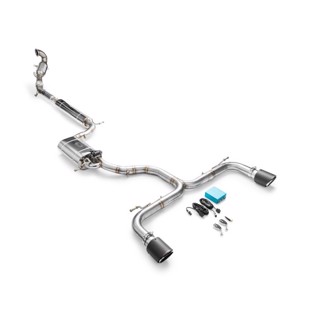 RM Motors Complete exhaust system for Seat Leon Cupra 3 with sport catalyst Emission standard - Euro 4, Capacity - 200 cpsi, Tip diameter - 89 mm, Exhaust tip - 3